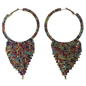 Multi Colored Swarovski Crystal Earrings.